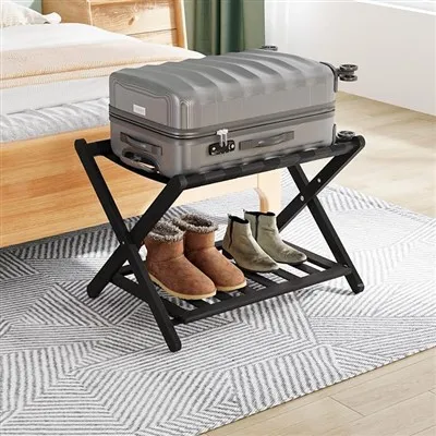 رف أمتعة قابل للطي في الفندق